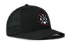 Black 5-panel performance cap with perforated side dots and circular ATL logo patch