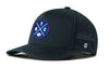 Navy 5-panel performance baseball cap with NYC logo and perforated side