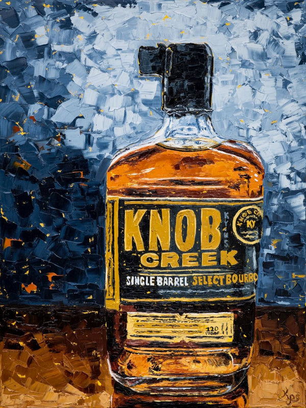 Bourbon Bottle Print - Knob Creek For the Man Cave Kim Perry Studios