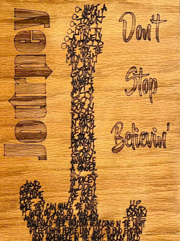 Journey - "Don't Stop Believin'" Guitar Lyrics For the Music Lover Agape Farms