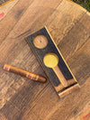 Barrel Stave Cigar Ashtray - With Glencairn Glass For the Bar Desert Barrel Designs