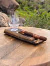 Barrel Stave Cigar Ashtray - With Glencairn Glass For the Bar Desert Barrel Designs