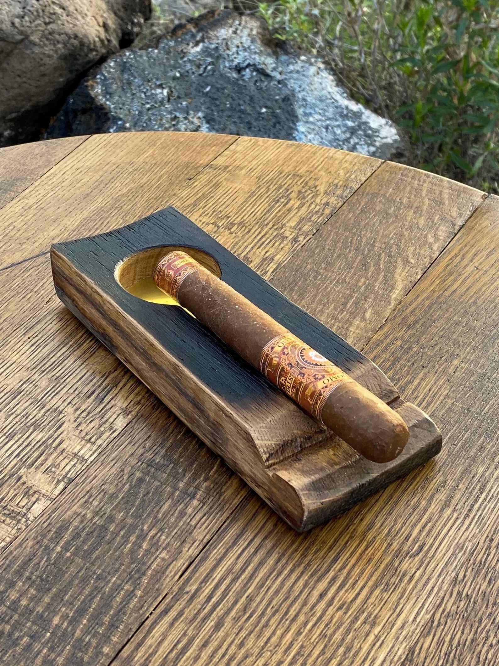 Barrel Stave Cigar Ashtray For the Bar Desert Barrel Designs