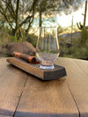 Barrel Stave Cigar Ashtray - With Glencairn Glass For the Bar Desert Barrel Designs
