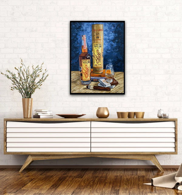 Bourbon Bottle Print - E.H. Taylor For the Man Cave Kim Perry Studios