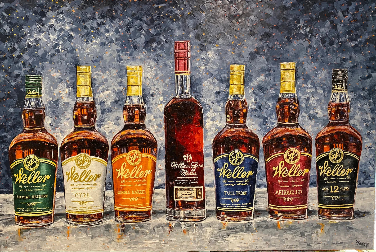 Bourbon Bottle Print - 