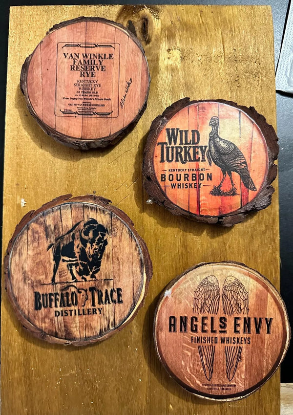 Bourbon Variety Pack #2 – Wood Coaster Set of 4 For the Bar Purposeful2022