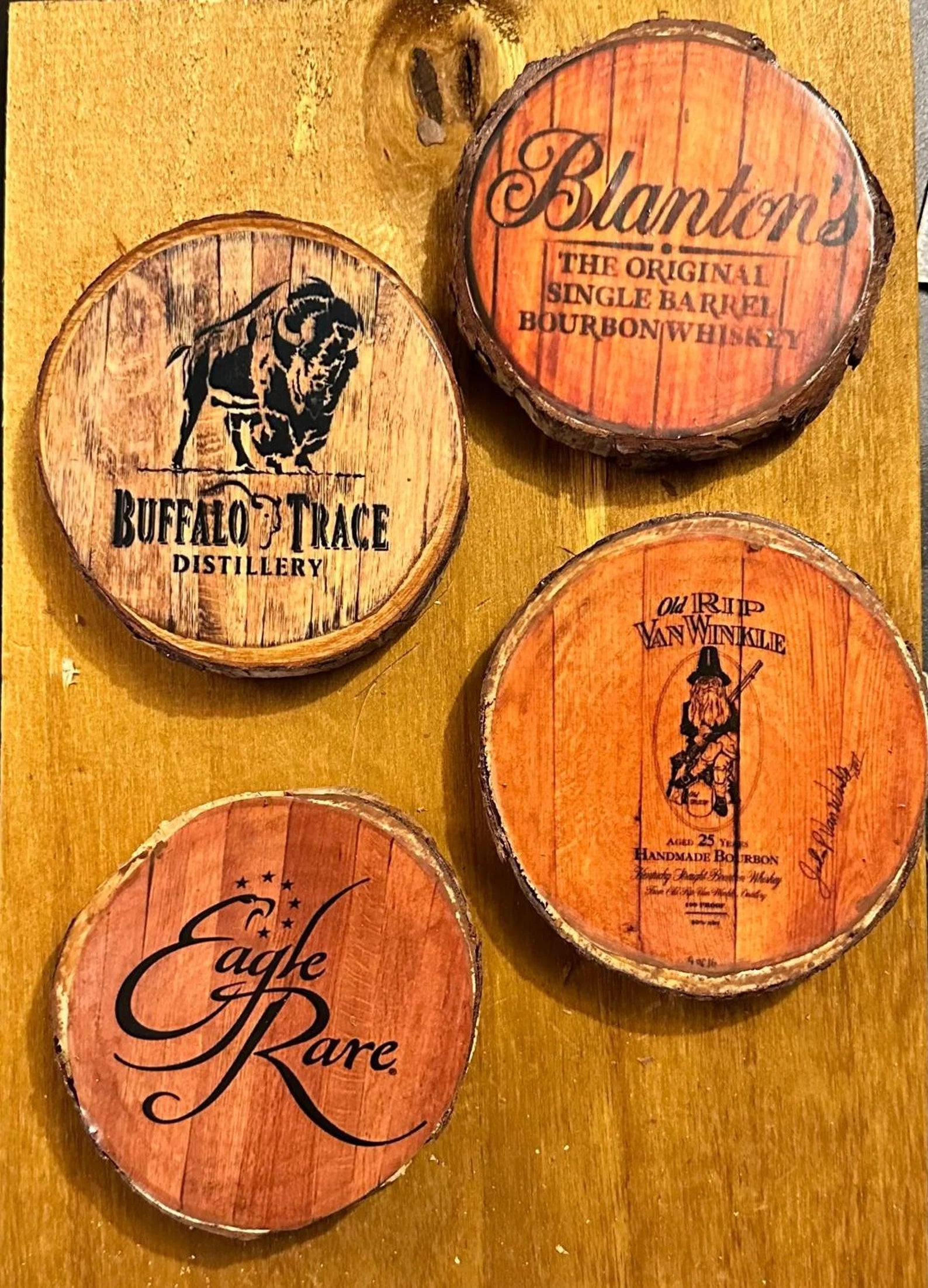 Bourbon Variety Pack #1 – Wood Coaster Set of 4 For the Bar Purposeful2022