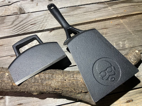 Cast Iron Smash Burger Set - Spatula and Scraper