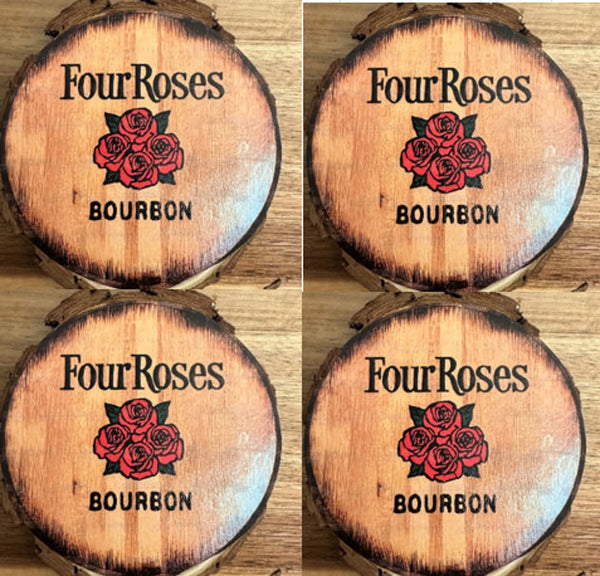 Four Roses Bourbon – Wood Coaster Set of 4 For the Bar Purposeful2022