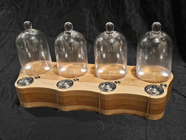 Speakeasy 4-Top Cocktail Smoker For the Bar Ford Product Design Natural Wood No