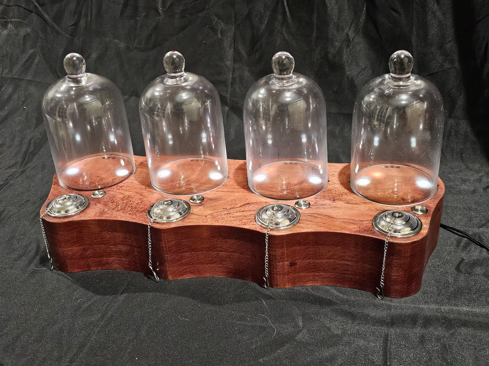 Speakeasy 4-Top Cocktail Smoker For the Bar Ford Product Design Cabernet Red No