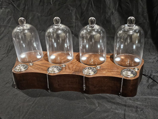 Speakeasy 4-Top Cocktail Smoker For the Bar Ford Product Design Kona Brown Stain No