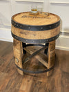 Whiskey Barrel End Table- Custom Engraving Available