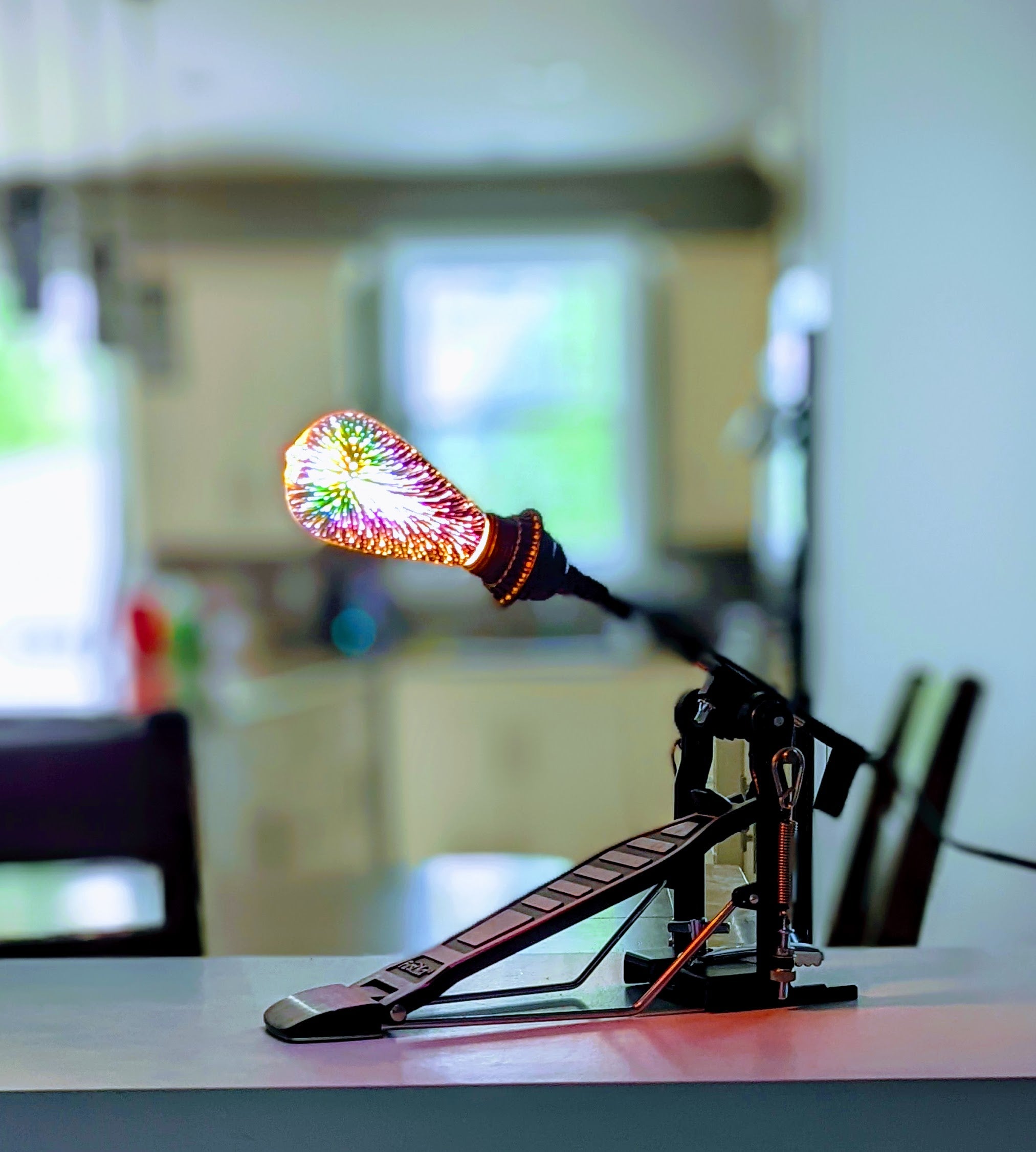 Bass Drum Pedal Accent Light For the Music Lover Art of Rock and Roll
