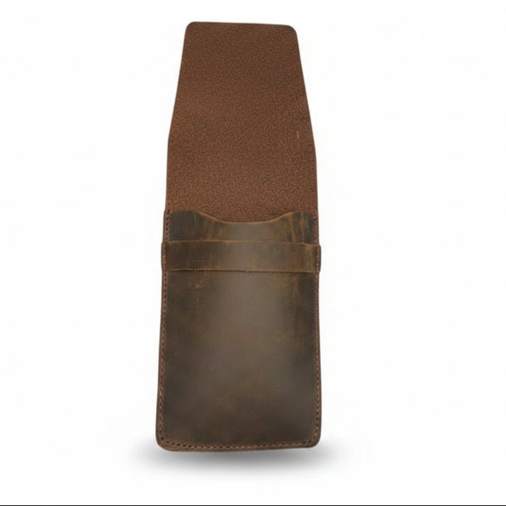 Leather Cigar Case Bag for 3 Cigars – Portable and Elegant Smoking Accessory