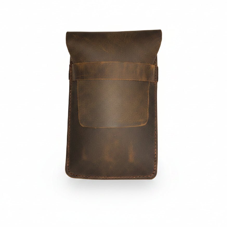 Leather Cigar Case Bag for 3 Cigars – Portable and Elegant Smoking Accessory