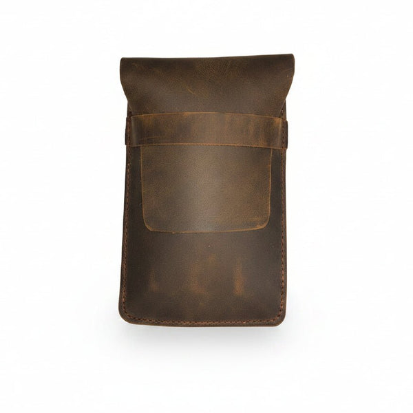 Leather Cigar Case Bag for 3 Cigars – Portable and Elegant Smoking Accessory
