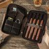 Leather Travel Cigar Humidor Box – Portable Cigar Case