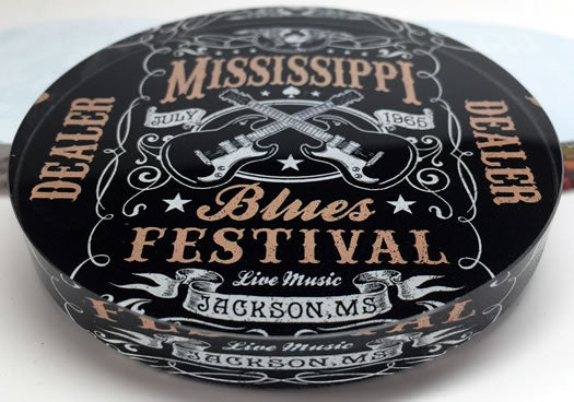Crystal Poker Dealer Buttons - Mississippi Blues Festival