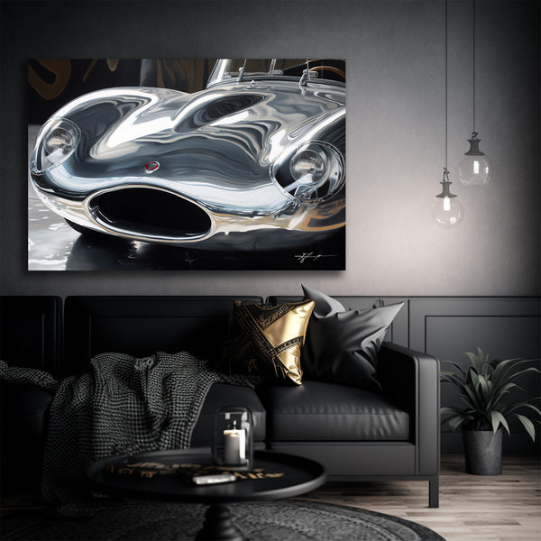 Jaguar D-Type - Gallery Wrapped Canvas For the Man Cave GJG Studios