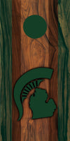 State of Michigan Green Pro Style Cornhole Boards