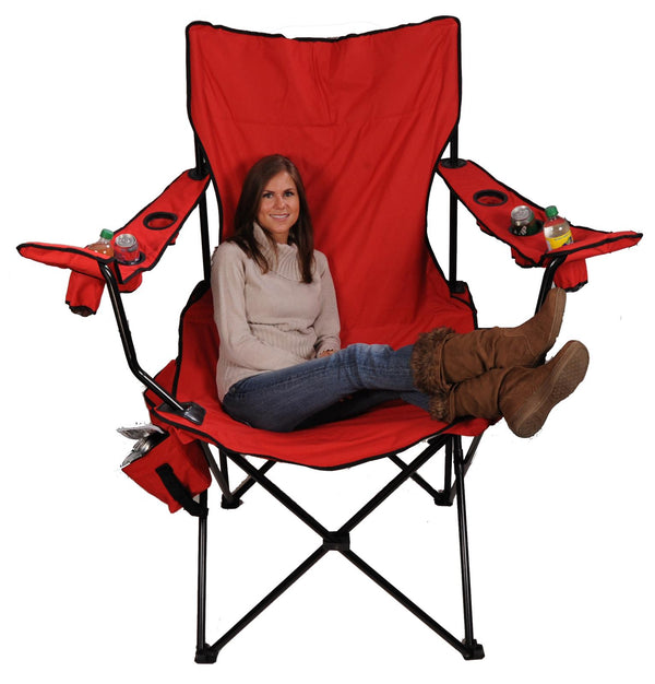 GIANT Red Camping Chair For the Outdoorsman Bourbon and Bluffs