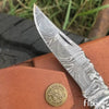 Damascus Steel Folding Pocket Knife – Blue Handle For the Outdoorsman Orklo Knives