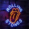 Rolling Stones neon sign light with blue and red tongue lips