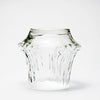 Clear crystal whisky tumbler with fluted sides and thick base