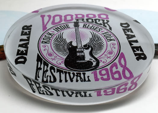 Crystal Poker Dealer Buttons - Voodoo Rock Festival