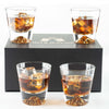 Whiskey Glasses Crystal Clear Gold Heavy Base Bourbon - Set of 4 For the Bar Lemonsoda